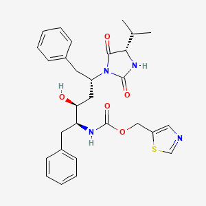 Thiazol-5-ylmethyl ((1S,2S,4S)-1-benzyl-4-(((2S)-1-benzyl-2-hydroxy-4-((4S)-4-(1-methylethyl)-2,5-dioxoimidazolidin-1-yl)-5-phenylpentyl)carbamate