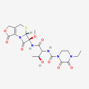 molecular formula C₂₀H₂₅N₅O₉S B1146495 4-Ethyl-N-[(3S)-3-hydroxy-1-[[(4S,5R)-4-methoxy-3,11-dioxo-10-oxa-6-thia-2-azatricyclo[6.3.0.02,5]undec-1(8)-en-4-yl]amino]-1-oxobutan-2-yl]-2,3-dioxopiperazine-1-carboxamide CAS No. 85916-94-5