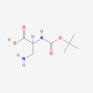 molecular formula C8H16N2O4 B1146505 3-Amino-2-((tert-butoxycarbonyl)amino)propanoic acid CAS No. 159002-17-2
