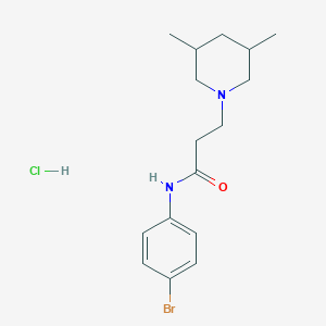 N-(4-bromophenyl)-3-(3,5-dimethylpiperidin-1-yl)propanamide hydrochloride
