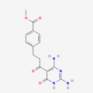 molecular formula C15H16N4O4 B1146520 Methyl 4-[3-(2,4-diamino-6-oxo-1H-pyrimidin-5-yl)-3-oxopropyl]benzoate CAS No. 1797982-74-1