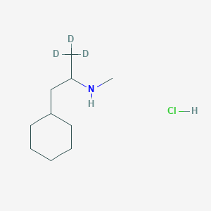 molecular formula C₁₀H₁₉D₃ClN B1146522 dl-Propylhexedrine-d3 Hydrochloride CAS No. 1346605-06-8