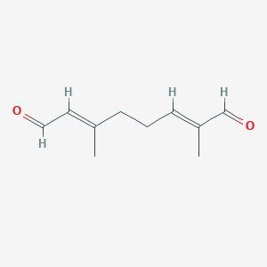 molecular formula C₁₀H₁₄O₂ B1146528 (2E,6E)-2,6-dimethylocta-2,6-dienedial CAS No. 80054-40-6
