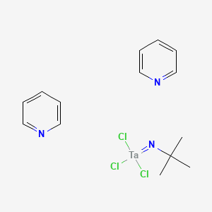 molecular formula C14H19Cl3N3Ta B1146543 Tri(chloro)DI(pyridyl)(tertbutylimido)tantalum CAS No. 157464-07-8