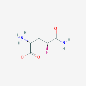 (2R,4S)-5-amino-2-azaniumyl-4-fluoro-5-oxopentanoate