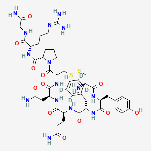 molecular formula C₄₆H₆₀D₅N₁₅O₁₂S₂ B1146552 Arginine Vasopressin-d5 CAS No. 1356383-11-3