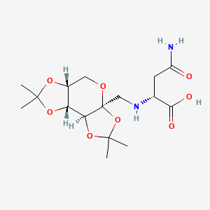 molecular formula C₁₆H₂₆N₂O₈ B1146553 (2R)-4-Amino-4-oxo-2-[[(1R,2S,6S,9R)-4,4,11,11-tetramethyl-3,5,7,10,12-pentaoxatricyclo[7.3.0.02,6]dodecan-6-yl]methylamino]butanoic acid CAS No. 794477-75-1