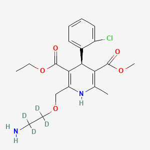 molecular formula C₂₀H₂₁D₄ClN₂O₅ B1146558 (S)-氨氯地平-d4 CAS No. 1346616-97-4