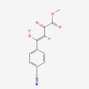 molecular formula C12H9NO4 B11465674 methyl (2Z)-4-(4-cyanophenyl)-2-hydroxy-4-oxobut-2-enoate 