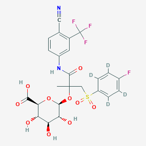 molecular formula C₂₄H₂₂F₄N₂O₁₀S B1146588 双卡鲁胺 O-β-D-葡萄糖苷酸 CAS No. 151262-59-8
