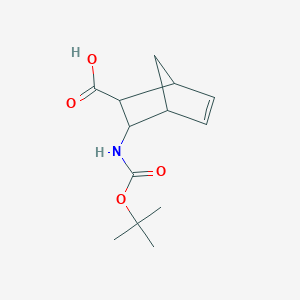 molecular formula C13H19NO4 B1146591 3-[(Tert-butoxycarbonyl)amino]bicyclo[2.2.1]hept-5-ene-2-carboxylic acid CAS No. 148257-12-9