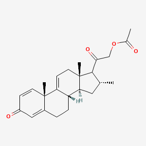 molecular formula C₂₄H₃₀O₄ B1146595 (16alpha)-21-(Acetyloxy)-16-methyl-pregna-1,4,9(11)-triene-3,20-dione CAS No. 4258-83-7