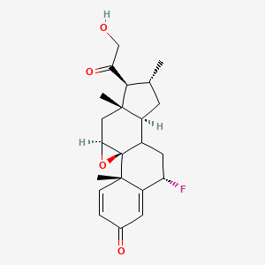 molecular formula C₂₂H₂₇FO₄ B1146596 (6alpha,8xi,9beta,11beta,16alpha)-6-Fluoro-21-hydroxy-16-methyl-9,11-epoxypregna-1,4-diene-3,20-dione CAS No. 61618-89-1