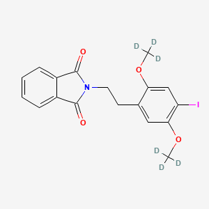 molecular formula C₁₈H₁₀D₆INO₄ B1146599 N-[2-(2,5-Dimethoxy-4-iodophenyl)ethyl]phthalimide-d6 CAS No. 951400-21-8