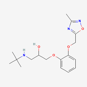 molecular formula C17H25N3O4.ClH B1146631 1-[(1,1-Dimethylethyl)amino]-3-[2-[(3-methyl-1,2,4-oxadiazol-5-yl)methoxy]phenoxy]-2-propanol CAS No. 152289-58-2