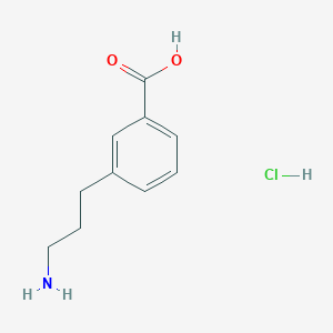 molecular formula C₁₀H₁₄ClNO₂ B1146634 3-(3-氨基丙基)苯甲酸 CAS No. 1346604-68-9