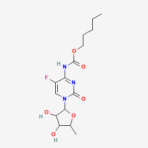 molecular formula C15H22FN3O6 B1146640 1-(5-Deoxypentofuranosyl)-5-fluoro-4-{[(pentyloxy)carbonyl]amino}pyrimidin-2(1h)-one CAS No. 158798-73-3