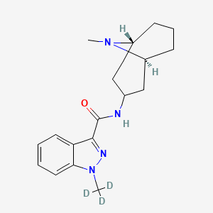 N-[(1R,5S)-9-methyl-9-azabicyclo[3.3.1]nonan-3-yl]-1-(trideuteriomethyl)indazole-3-carboxamide