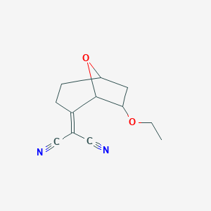 molecular formula C12H14N2O2 B1146667 2-(7-Ethoxy-8-oxabicyclo[3.2.1]octan-2-ylidene)malononitrile CAS No. 159149-17-4