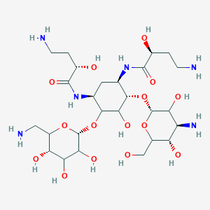 molecular formula C₂₆H₅₀N₆O₁₅ B1146674 1,3-Di-HABA Kanamycin A CAS No. 927821-99-6