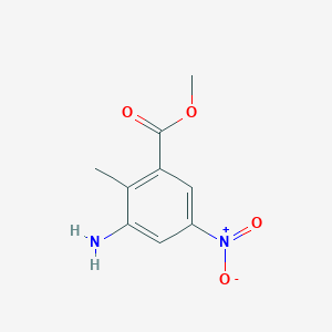 molecular formula C9H10N2O4 B1146676 Methyl 3-amino-2-methyl-5-nitrobenzoate CAS No. 146948-44-9
