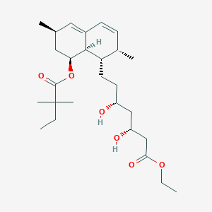 molecular formula C₂₇H₄₄O₆ B1146677 Ethyl (3R,5R)-7-{(1S,2S,6R,8S,8aR)-8-[(2,2-dimethylbutanoyl)oxy]-2,6-dimethyl-1,2,6,7,8,8a-hexahydronaphthalen-1-yl}-3,5-dihydroxyheptanoate CAS No. 864357-87-9