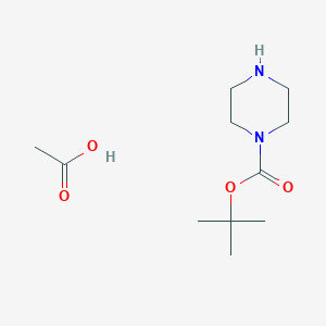 molecular formula C9H18N2O2 B1146679 tert-Butyl piperazine-1-carboxylate acetate CAS No. 143238-38-4