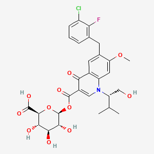 molecular formula C₂₉H₃₁ClFNO₁₁ B1146683 Elvitegravir acyl glucuronide CAS No. 870649-25-5