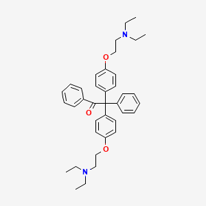 molecular formula C₃₈H₄₈Cl₂N₂O₃ B1146689 2,2-Bis[4-[2-(diethylamino)ethoxy]phenyl]-1,2-diphenylethanone Dihydrochloride CAS No. 1391054-64-0