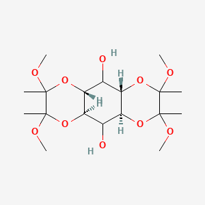 molecular formula C₁₈H₃₂O₁₀ B1146699 (1S,3R,8R,10S)-5,6,12,13-Tetramethoxy-5,6,12,13-tetramethyl-4,7,11,14-tetraoxatricyclo[8.4.0.03,8]tetradecane-2,9-diol CAS No. 176798-27-9
