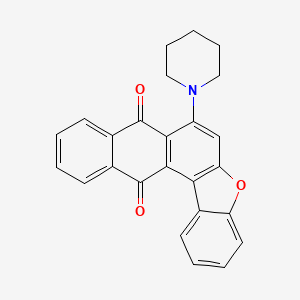 molecular formula C25H19NO3 B11467082 3-Piperidinoanthra[2,1-b][1]benzofuran-4,9-dione 