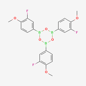 molecular formula C14H14B2F2O5 B1146730 3-Fluoro-4-methoxyphenyl boronic acid anhydride CAS No. 149506-26-3