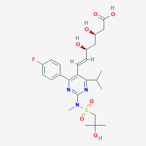 molecular formula C₂₅H₃₃FN₃NaO₇S B1146733 (E,3R,5S)-7-[4-(4-fluorophenyl)-2-[(2-hydroxy-2-methylpropyl)sulfonyl-methylamino]-6-propan-2-ylpyrimidin-5-yl]-3,5-dihydroxyhept-6-enoic acid CAS No. 1714147-50-8