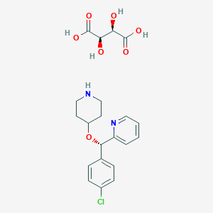 molecular formula C21H25ClN2O7 B1146742 (S)-2-((4-Chlorophenyl)(piperidin-4-yloxy)methyl)pyridine (2R,3R)-2,3-dihydroxysuccinate CAS No. 210095-58-2