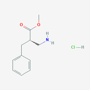 molecular formula C₁₁H₁₆ClNO₂ B1146750 Methyl (2s)-3-amino-2-benzylpropanoate hydrochloride CAS No. 864182-47-8