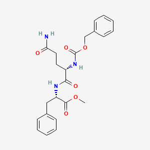 molecular formula C₂₃H₂₇N₃O₆ B1146756 2-((S)-5-Amino-2-(((benzyloxy)carbonyl)amino)-5-oxopentanamido)-3-phenylpropanoic Acid Methyl Ester CAS No. 14317-85-2