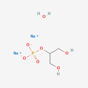 molecular formula C3H9Na2O7P B1146758 Sodium 2-(phosphonooxy)propane-1,3-bis(olate)--water (2/1/1) CAS No. 154804-51-0