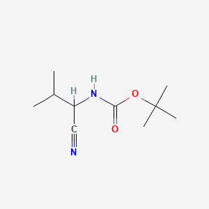 molecular formula C10H18N2O2 B1146768 tert-butyl N-(1-cyano-2-methylpropyl)carbamate CAS No. 142055-86-5