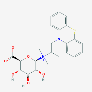 molecular formula C₂₃H₂₈N₂O₆S B1146777 Promethazine N-|A-D-Glucuronide CAS No. 137908-81-7