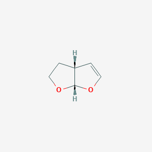 molecular formula C₆H₈O₂ B1146788 Furo[2,3-b]furan, 2,3,3a,6a-tetrahydro-, (3aR,6aS)-rel- CAS No. 109789-21-1