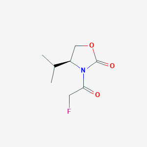 molecular formula C8H12FNO3 B1146801 (S)-3-(2-Fluoroacetyl)-4-isopropyloxazolidin-2-one CAS No. 150895-71-9