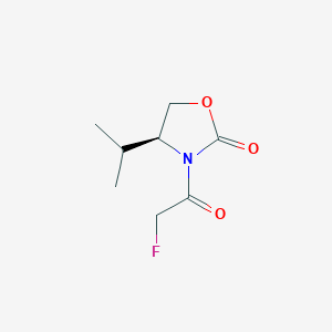 molecular formula C8H12FNO3 B1146801 (4S)-3-(Fluoroacetyl)-4-isopropyloxazolidin-2-one CAS No. 150895-71-9