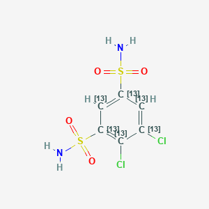 molecular formula ¹³C₆H₆Cl₂N₂O₄S₂ B1146805 Diclofenamide-13C6 CAS No. 1391054-76-4