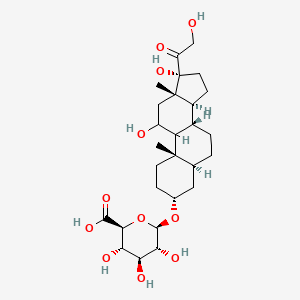 molecular formula C₂₇H₄₂O₁₁ B1146809 Allo-3alpha-tetrahydro Cortisol 3-O-beta-D-Glucuronide CAS No. 30954-21-3