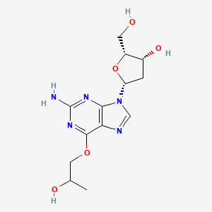 molecular formula C₁₃H₁₉N₅O₅ B1146822 O6-(2-Hydroxypropyl)-2'-deoxyguanosine CAS No. 1327339-22-9