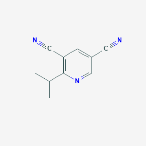 molecular formula C10H9N3 B114683 2-Propan-2-ylpyridine-3,5-dicarbonitrile CAS No. 146073-61-2