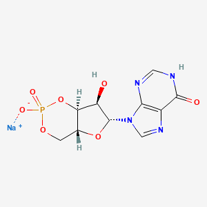 molecular formula C10H11N4NaO7P B1146833 Inosine-3',5'-cyclic monophosphate sodium salt CAS No. 41092-64-2