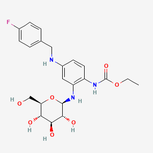 molecular formula C₂₂H₂₈FN₃O₇ B1146836 Retigabine N-beta-D-Glucoside CAS No. 229970-69-8