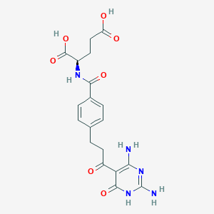 molecular formula C₁₉H₂₁N₅O₇ B1146851 N-{4-[3-(2,6-二氨基-4-氧代-1,4-二氢嘧啶-5-基)-3-氧代丙基]苯甲酰}-D-谷氨酸 CAS No. 193281-05-9
