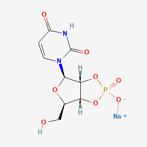 molecular formula C₉H₁₀N₂NaO₈P B1146860 Uridine, cyclic 2',3'-(hydrogen phosphate), monosodium salt CAS No. 15718-50-0